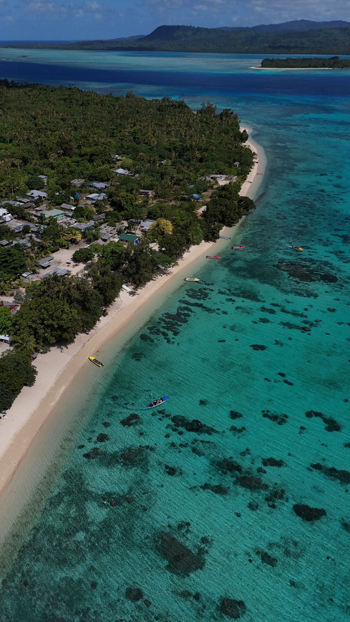 Tropical island beach scenery near Pele and Nguna Islands in Vanuatu